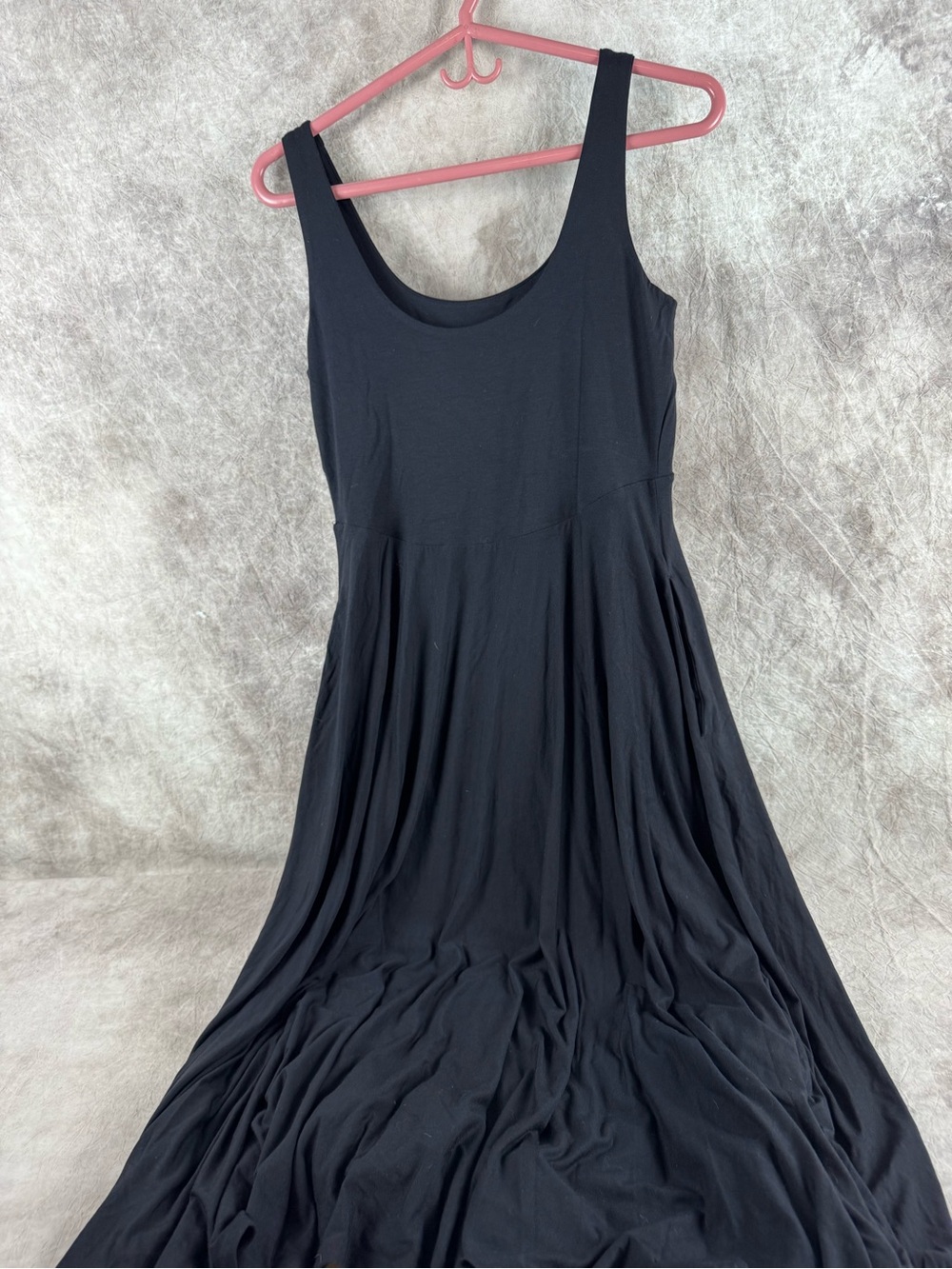 Athleta Black Sleeveless Scoop-Neck Maxi Dress Medium